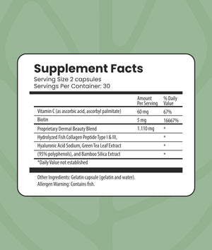 The Spa Dr.® Dermal Beauty Blend Supplement Facts